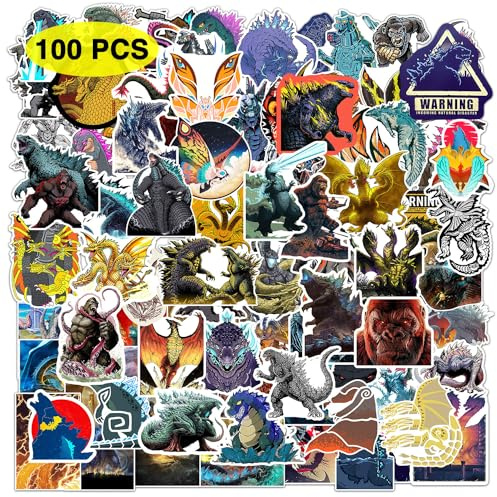 GTOTd Monster Stickers (100Pcs) | Vinyl Waterproof Cartoon Stickers for Teens DIY Decal Party Supplies for Water Bottle Luggage Guitar Skateboard