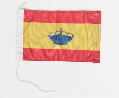 Spanien-Bootsflagge 20 x 30 cm. Stoffgewicht – bedruckt, robust mit Strick und Schlaufe nautisch Flagge von, 20 x 30 cm (Spanien)