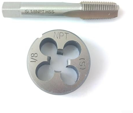 1/8 27 NPT/Z Jeu de tarauds et filières à droite pour coupe de filetage fiable et efficace