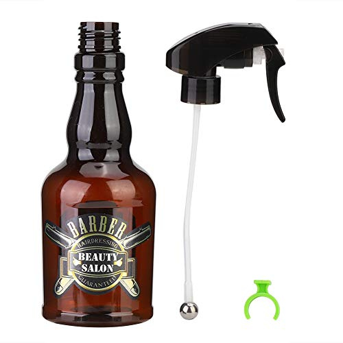 NOENNULL 280 ml botella vacía spray vintage pulverizador de agua recargable Barber vacía botella de spray para accesorios para el cabello, negro (#1)