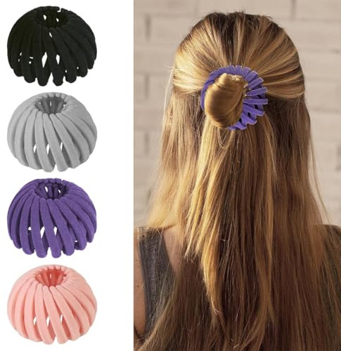 Vogelnest-Haarspangen, Haar Accessoires für Frauen, Pferdeschwanz Halter, Erweiterbarer Haarknoten Maker Haarknoten Clip für Dünnes, Feines, Dickes, Lockiges Haar (Set C)