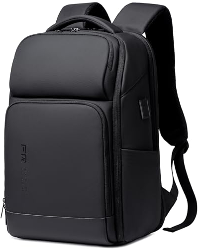 FENRUIEN Laptop rucksack/Laptoprucksack 17 Zoll 26L, Business & Reise-Backpack mit USB & Laptopfach, für Herren, Damen, Mädchen, Teenager（Schwarzer Nicht Erweiterbarer