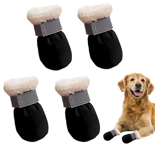 Hundeschuhe Pfotenschutz Winter, Bequeme Atmungsaktive, Geeignet für Kleine Und Mittelgroße Hunde, Geeignet für Kleine und Mittelgroße Hunde für Outdoor-Aktivitäten im Winter, Waschbar (S)