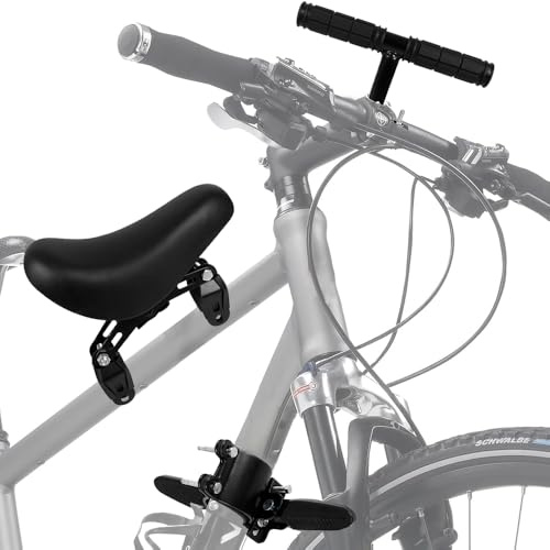 HOVCEH Kids Bike Seat with Handlebar, Front Mounted Bicycle Seats for Children for Children 2-5 Years (Up to 40 kg), Adjustable Bike Child Seat for All Mountain Bikes Child Seat