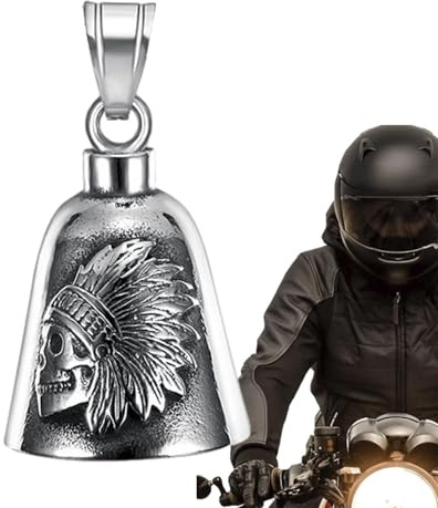 Campanello per moto, portachiavi da appendere in acciaio inox, per motociclisti, motociclisti, mariti