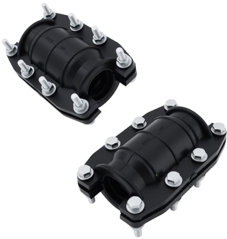 YINETTECH 2 abrazaderas de reparación de fugas de tubería de agua para tubos de acero y tubos de acero de 25 mm de PE/PVC de 100 x 79 mm