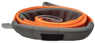 Corde de treuil synthétique Sangle de remorquage for Voiture Lourde de 3 mètres, 12 tonnes, avec 2 manilles Souples 17T et Sac synthétiques, for serrer Un Arbre
