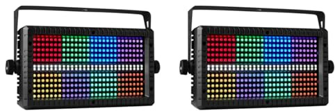 GNURBDILFO 2X 60W Mni LED RGB 3in1 8 Partizioni + Bianca 8000K 4 Partizioni Super Luminoso Dj Wash Bar Strobe Stage Spina UE
