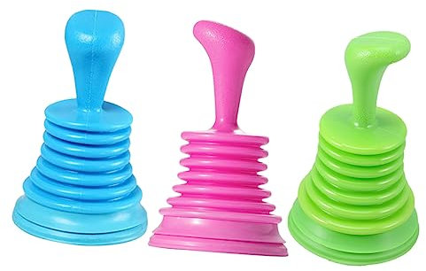 Warmhm 3pezzi Sturalavandini Minuscoli per Sbloccare Lo Scarico del Lavello Sturalavandini Closestool per Aspirapolvere WC Ventose in PVC per Cucina e Fognature