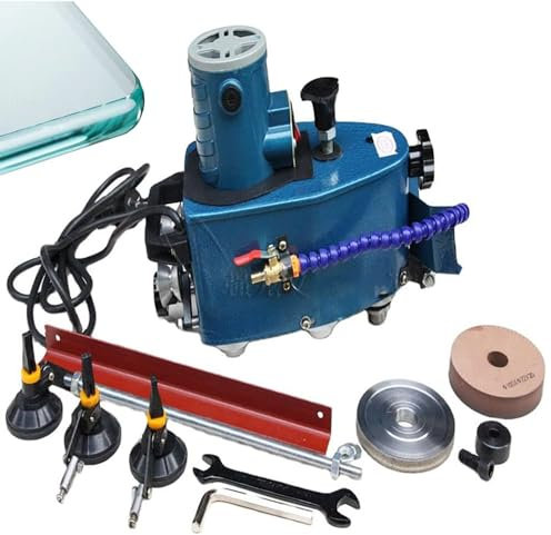 Meuleuse de bord en verre portable 800 W pour biseaux droits et ronds sur acrylique, marbre, céramique - DIY et utilisation professionnelle