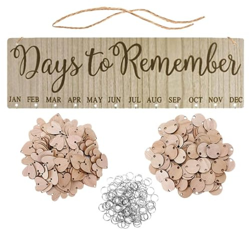 Promemoria in legno da appendere alla famiglia, amici, compleanno, calendario, cartello, decorazione da parete, stile pendente2...