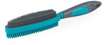 Beldray Anti-Bac Pet Plus 2 In 1 Brush – Dog & Cat Hair Remover, Dual Sided Thick & Fine Rubber Bristles, Scrub Muddy Paw Prints, Lift & Collect Fur Off Stairs, Floors, Furniture, Pet Beds, Handheld