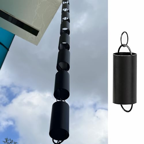 Regnkedja Premium Regnkedjor För Takfotsdränering, Funktionell Och Dekorativ Ersättning För Stuprör I Stuprör, Cylinderavledande Vattenregnkedjor,15 m (49ft)