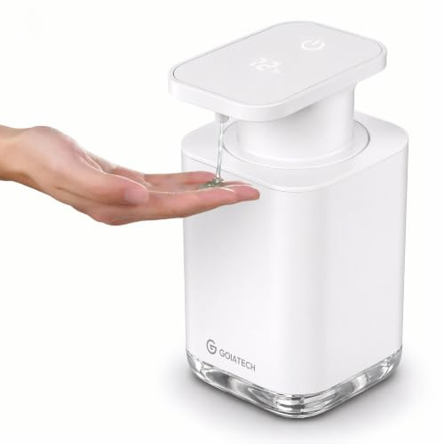 Automatic Soap Dispenser with Digital Display, Stainless Steel Body Shell, Touchless Sensor, USB-C Rechargeable, No Drip Pump, 3-Level Adjustable, IPX5 Waterproof, 450ml – Bathroom & Kitchen