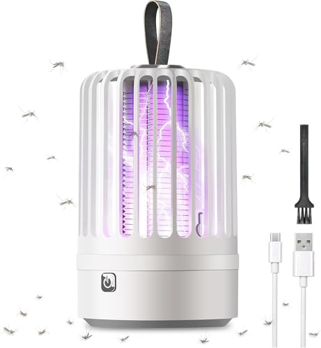 Insektenvernichter Mückenfalle Elektrisch,Mückenlampe mit Nachtlicht 2 in 1,2800V UV Mückenvernichter, Fliegenfalle elektrisch mückenfalle für Innen und Außen