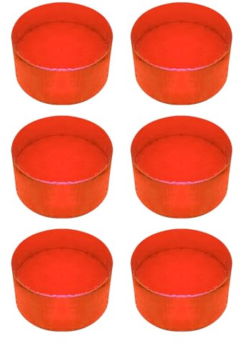 Generisch 6er Pack Kristall Break Pomeranzen - 14.6mm Acryl Billardqueue Spitzen | Hohe Härte Ersatz für Kö | Haltbarer Klarer Kopf Anstoß & Sprungstöße, Zubehör