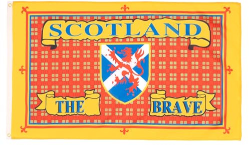 AZ FLAG Bandiera Scozia the Brave 150x90 cm Poliestere 100D 2 Occhielli | Uso interno ed esterno bandiera decorativa inglese doppie cuciture e bordi rinforzati con occhielli metallici