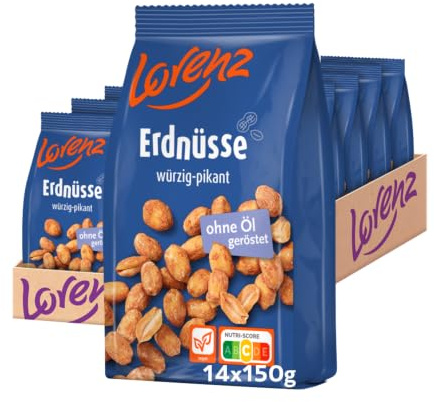 LORENZ | Erdnüsse würzig-pikant | 14 x 150 g | vegan