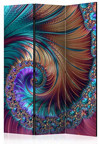 murando Raumteiler Foto Paravent Mandala 135x172 cm beidseitig auf Vlies-Leinwand Bedruckt Trennwand Spanische Wand Sichtschutz Raumtrenner Home Office Ornament a-C-0110-z-b
