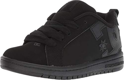 DC Girls Court Graffik Skate-sko, Svart/Rosa, 15.5 EU