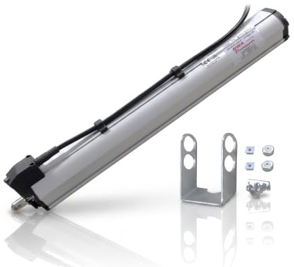 Spindelantrieb Elektromotor Motoröffner Lichtkuppel 230V-300mm Hub, 500Nm, mit Halterungen - Mingardi D8 - Signalkontakt