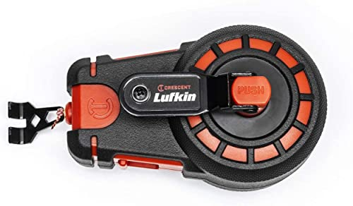 Lufkin CL50 Kompaktes Schlagschnurgerät mit blauem Kreidepulver (Schnurlänge 50 Fuß / 15 Meter)