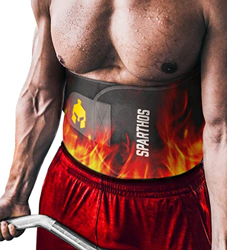 Sparthos Sweat Band Waist Trainer for Men & Women - Belly Fat Belt - XXL