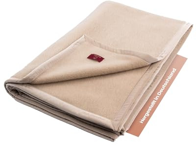 Ritter Decken Maharani Kamelhaardecke 150 x 100 cm - Creme | Temperaturausgleichende Naturhaardecke aus 100% Kamelhaar, ideal als Kuscheldecke, Wohn- & Tagesdecke, Made in Germany