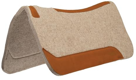 Weaver Leather Contoured Wool Blend Felt Saddle Pad, 33 x 32, Tan