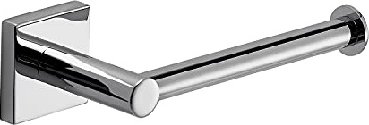 GEDY Manila Porta Rotolo Carta igienica, Colore Cromo, Componenti Realizzati in Acciaio Inox 304, Cromall e Vetro Satinato, Garanzia 15 Anni, Misure 4,7 x 16,3 x 6,9 CM e Peso 0,1 kg, Design R&S Gedy