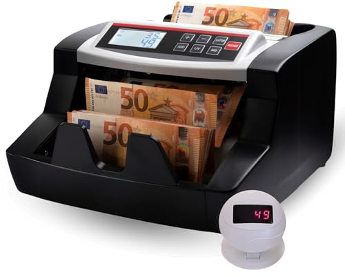beeplo b2000 | Contatore e Rilevatore di Banconote | Solo conta il numero di banconote in qualsiasi valuta | Display LCD e Kit di Pulizia | Garanzia 4 anni