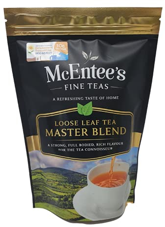 McEntee's Master Blend Thé en vrac – Sac de 250 g – Un mélange puissant et savoureux de thés noirs en vrac de Ceylan et du Kenya