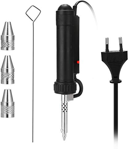 Weytoll Elektrische Entlötpumpe, Elektrisches Vakuum Entlötkolben, absaugen von flüssigem Lötzinn, 350W Entlötpumpe mit Heizung, Handfläche, Elektro-Solder Tin Sucker Va-cuum Soldering (Schwarz)