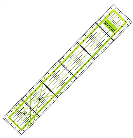 GUANGJIA Clear Sewing Ruler Acrylic Patchwork Sewing Tool with Double-Coloured Grid Lines DIY Quilting for Measuring and Cutting (1)