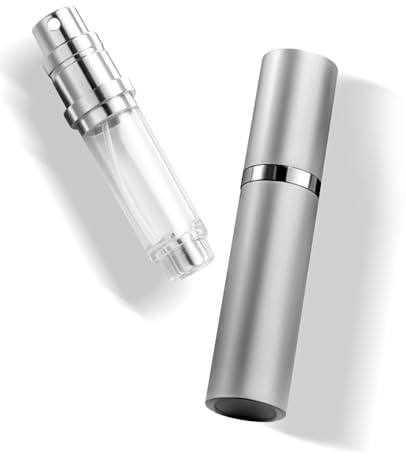 VVGAOGES Parfümzerstäuber Nachfüllbar,Parfum Zerstäuber für Unterwegs,Reiseflaschen zum Befüllen,Sprühflasche Klein für Parfum,Parfümflaschen Leer für Reise 5ml(Grau)