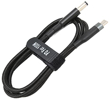 Bewinner 100 W PD USB Typ C Stecker Eingang zu DC 5,5 Mm X 2,1 Mm Stecker Ladekabel für Laptop Notebooks, Litzendraht, Dual Chip, Laptop Power Ladekabel(JD0608-2 (2 Meter))