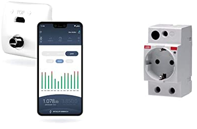 Powerfox PA201902 Energiekosten-Messgeraet-Zubehoer mit App-Steuerung & ABB Aufrast-Steckdose - M1175