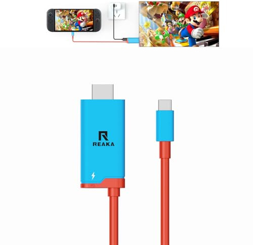 Switch Dock for Nintendo Switch OLED, 2 in 1 Switch TV Adapter with 4K HDMI Cable, Type C 100W Charging, Portable Switch Docking Station Travel, for Samsung Dex S23, MacBook