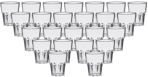 SPARKLERS CLUB Verres à Shooter Transparents 4 cl San Incassable Lot de 24 | SAN Alimentaire Haute Qualité, Incassable 100%, Réutilisable 500 Lavages, Fabriqué en France, Lave-Vaisselle -10 à +70°C