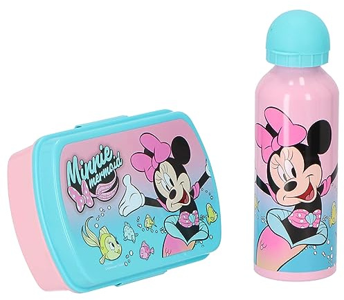 Blister Sandwichera + Cantimplora aluminio Minnie Disney 500ml