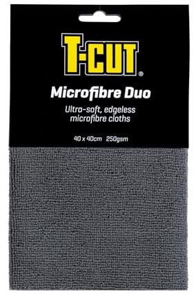 T-Cut Microfibre Duo Pack - Edgeless & Ultra-Soft Cloths for Car Detailing - Reusable, Versatile, Ideal for T-Cut Range