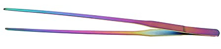 27 Cm Große Reptilien-Futterzange, Regenbogenfarbene Aquarium-Pinzette, Lange Fischglas-Pinzette aus Edelstahl, Aquascaping-Werkzeuge Zum Halten von Würmern, Reptilien, Eidechsen(27 cm gerader Clip)