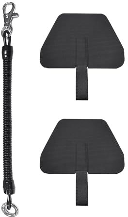 MAXQUU 1 chaîne de téléphone portable avec 2 inserts, cordon universel, cordon porte-clés avec cordon flexible en fil spiralé (noir), 27,4 cm, Polychlorure de vinyle