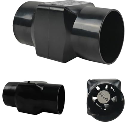 Abluftventilator 50mm Rohrventilator Inline Duct Fan Exhaust FanLeise Verwendet für Lüftungsgebläse für Küche, Bad,Loftfenster und Keller(2 Zoll/220V) Schwarz