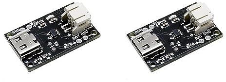 Treedix 2Pcs Type C USB LiPo Battery Charger Board with Battery Protection | JST Socket with LED Indicator Charging Rate Adjustable Automatic Power-Down Thermal Regulation