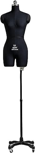 schneiderpuppe Weiblich Schaufensterpuppe zum Nähen von Kleidung, Schneiderpuppe für Damen auf Rädern for Clothing Shop Dresses ( Color : Black , Size : XXL-88 )