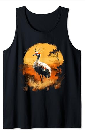 Sekretär Vogel Afrikanisches Tier Geschenk für Safari Tank Top