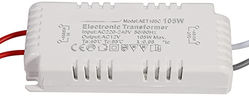 Transformador Halógeno de bajo Voltaje de Salida Máxima de 105W Fuente de Alimentación del Controlador de Lámparas Halógenas de Cuarzo de 12V para Lámparas de 220-240V a 12V