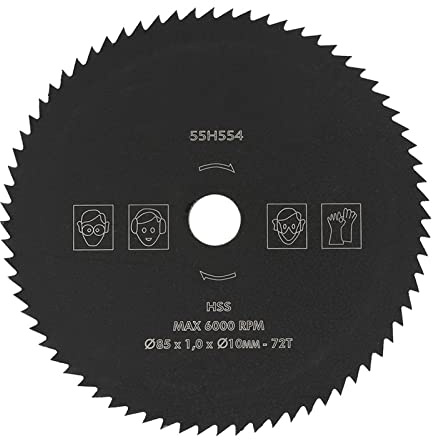 Hartmetall Kreissägeblatt 85x10mm 72 Zähne, 2 Stk. | Präzise Schnittleistung durch 72 scharfe Zähne, HSS-Schneidrad für Holz, Kunststoff, Metall, Geeignet für Winkelschleifer