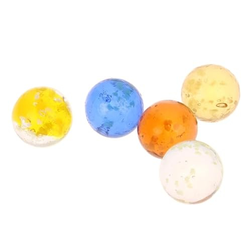 TYNXK Glow In The Dark Murmeln 5 Stücke 1,6 MM Leuchtende Glaskugel Glasmurmeln Bunte Sortierte Murmeln Glow In The Dark Flipper Glasmurmeln